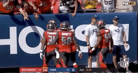 Tampa Bay Buccaneers Approaching The Fans GIF