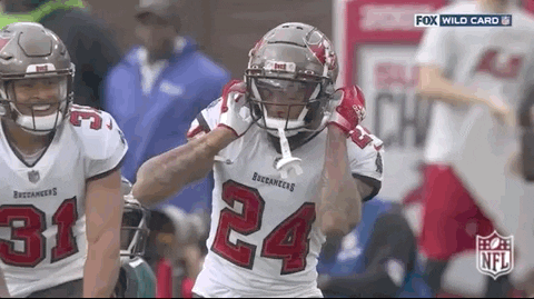 Tampa Bay Buccaneers Carlton Davis Removing Helmet GIF