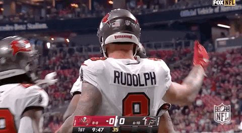 Tampa Bay Buccaneers Helmet Tapping Kyle Rudolph GIF