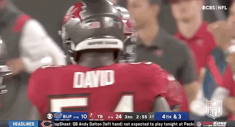 Tampa Bay Buccaneers Lavonte David Helmet Bump GIF