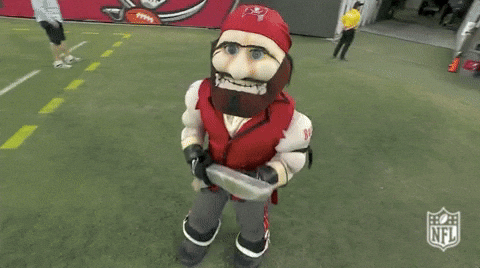 Tampa Bay Buccaneers Mascot Captain Fear GIF