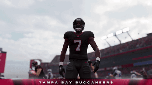 Tampa Bay Buccaneers Player Number 7 At Stadium GIF