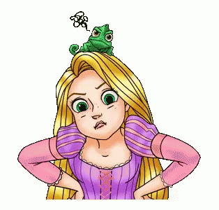 Tangled Rapunzel And Pascal Mad GIF