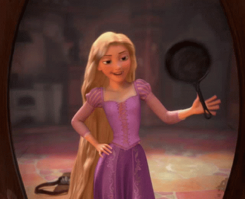 Tangled Rapunzel Playing With Pan GIF