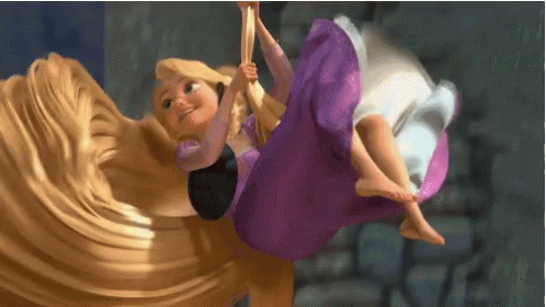 Tangled Rapunzel Swinging Going Down The Tower GIF