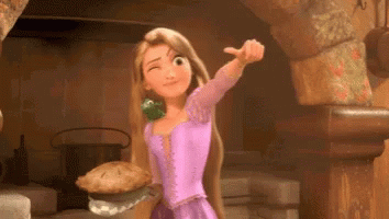 Tangled Silly Rapunzel Thumbs Up GIF