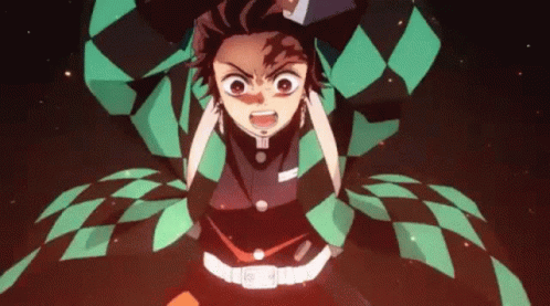 Tanjiro Kamado Nezuko Fighting GIF