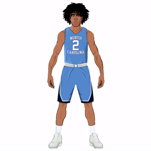 Tar Heels Basketball Player Jersey Two GIF