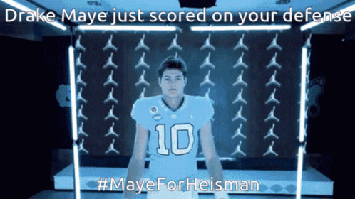 Tar Heels Football Player Arms Up GIF
