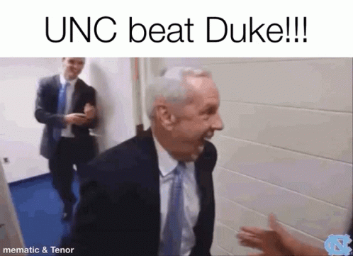 Tar Heels Football Players And Coach Celebrating GIF
