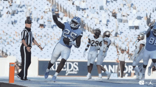 Tar Heels Football Players Body Bump GIF
