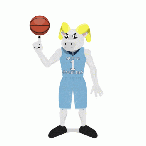 Tar Heels Rameses Ball Trick GIF