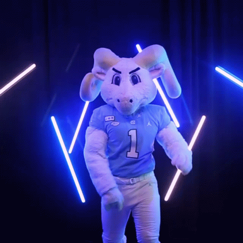 Tar Heels Rameses Can't Hear You GIF