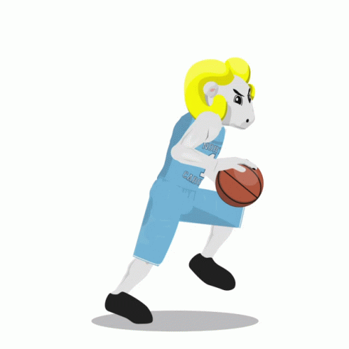Tar Heels Rameses Dribbling Shooting GIF