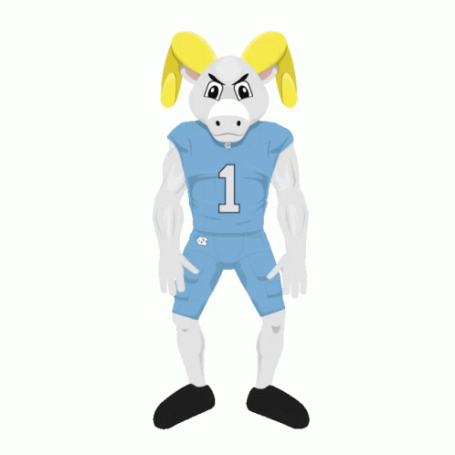 Tar Heels Rameses Ripping Jersey GIF