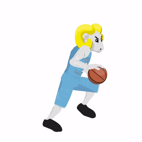 Tar Heels Rameses Slam Dunk GIF
