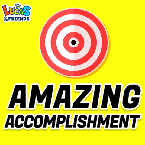 Target with Blue Arrow and Amazing Accomplishment