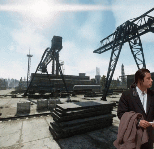 Tarkov Travolta Confused Customs GIF