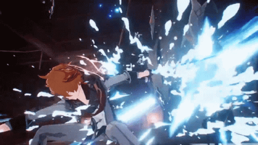 Tartaglia Childe Attacking Genshin Impact GIF