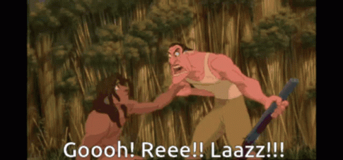 Tarzan Clayton Gorillas Funny Meme GIF