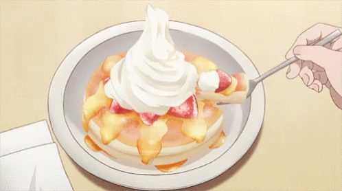 Tasting Cake With Whipped Cream GIF