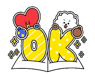 Tata and RJ Next to OK Sign
