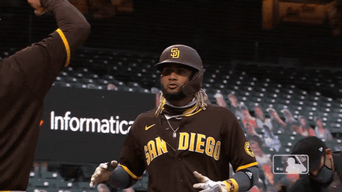 Tatis Jr Forearm Bump GIF