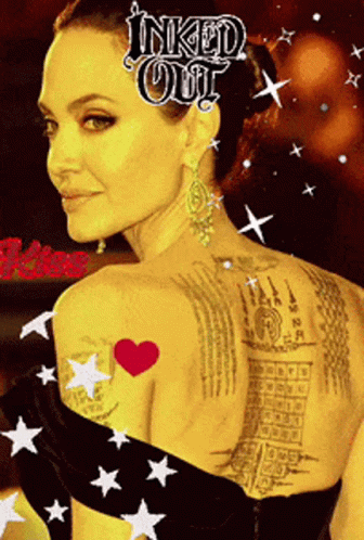 Angelina Jolie Tattoo GIF