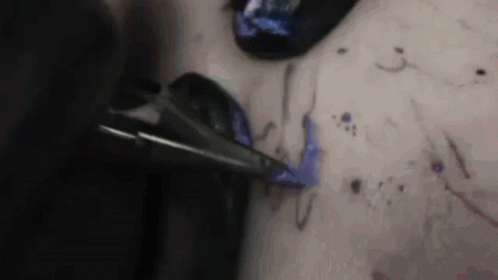 Tattoo Needle Poking The Skin GIF