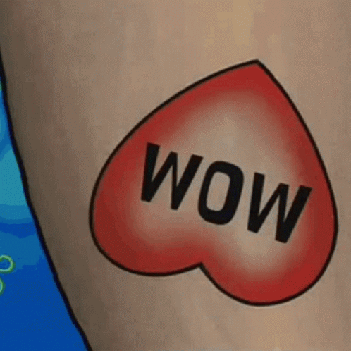 Wow Heart Tattoo GIF
