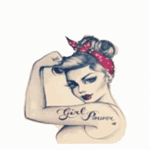 Tattoo Girl Power GIF