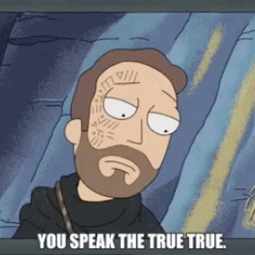 Tattooed Bearded Man: You Speak The True True GIF