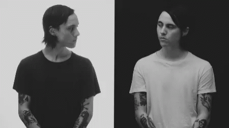Tattooed Man In White Shirt GIF