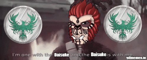 Tattooed Man Says I'm One With The Daisuke GIF