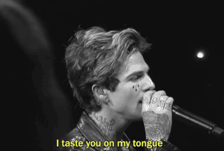 Tattooed Man Singing I Taste You On My Tongue GIF