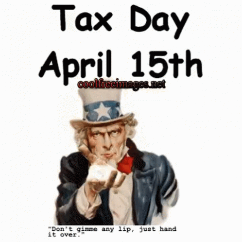 Tax Day April 15 Uncle Sam Poster