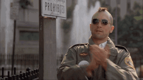 Taxi Driver Travis Bickle Applauding GIF