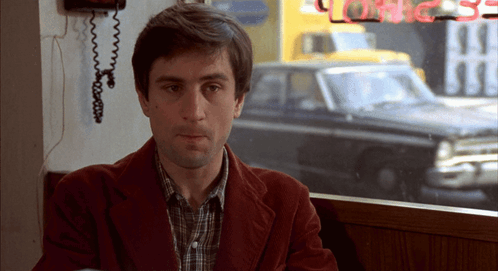 Taxi Driver Travis Bickle Biting His Lower Lip GIF