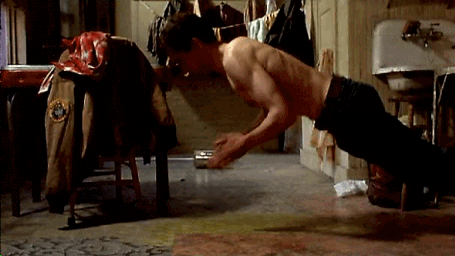 Taxi Driver Travis Bickle Doing Push Ups GIF