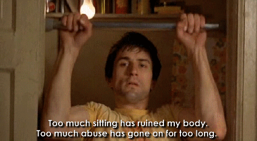 Taxi Driver Travis Bickle Exercising GIF