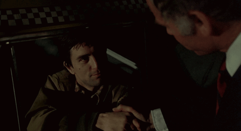 Taxi Driver Travis Bickle Hand Shake With Guy GIF