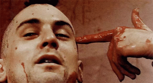 Taxi Driver Travis Bickle With Bloody Hand GIF