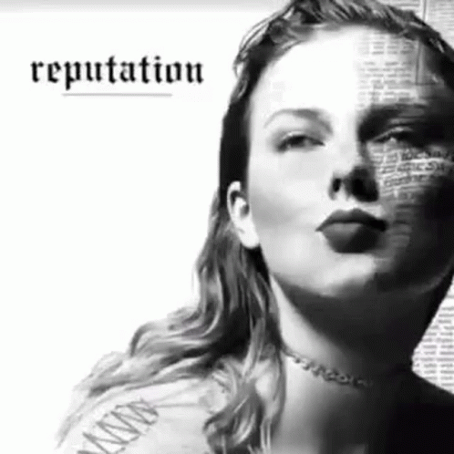 Taylor Swift Black and White Photo With Newspaper Shadow