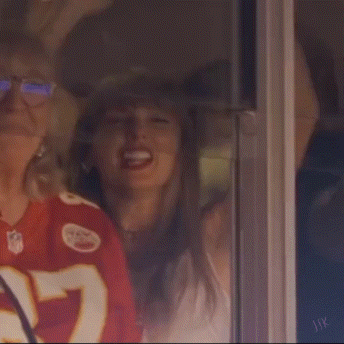 Taylor Swift Cheering Lfg To Travis Kelce GIF