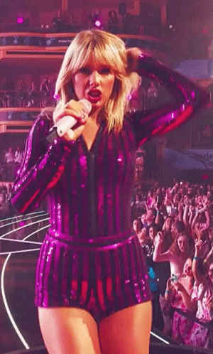 Taylor Swift Dancing And Singing On Camera GIF