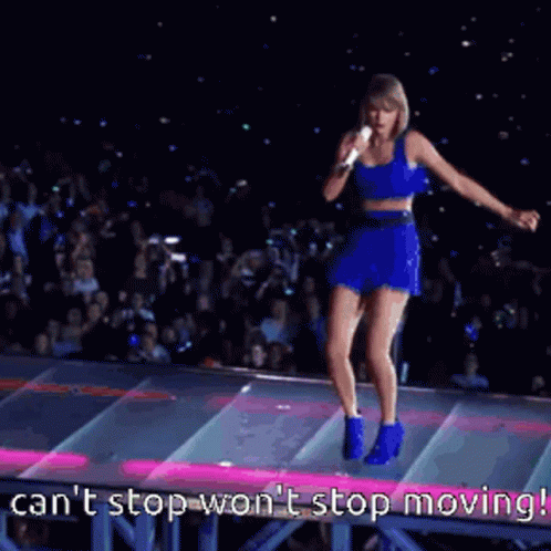 Taylor Swift Dancing Can't Stop Moving GIF