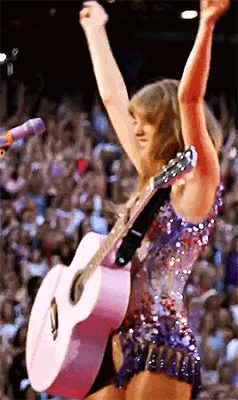 Taylor Swift Dancing Raising Both Hands GIF