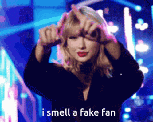 Taylor Swift I Smell A Fake Fan Staged GIF