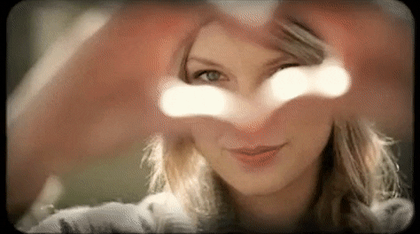 Taylor Swift Point And Heart Hand Sign GIF