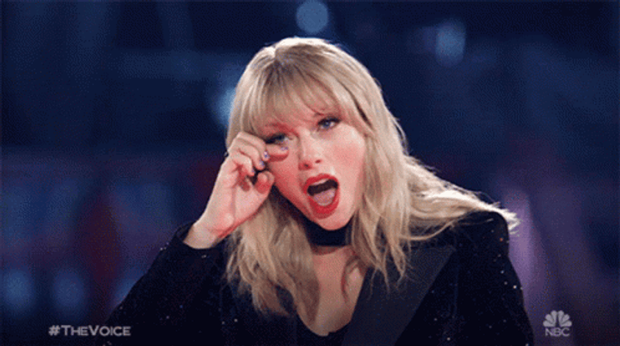 Taylor Swift Wiping Tears Happy Cry GIF
